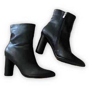 Black Leather Booties